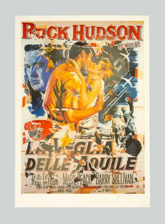 Serigrafia Rotella - La veglia delle aquile