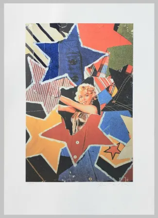 Litografia Rotella - Marylin Monroe