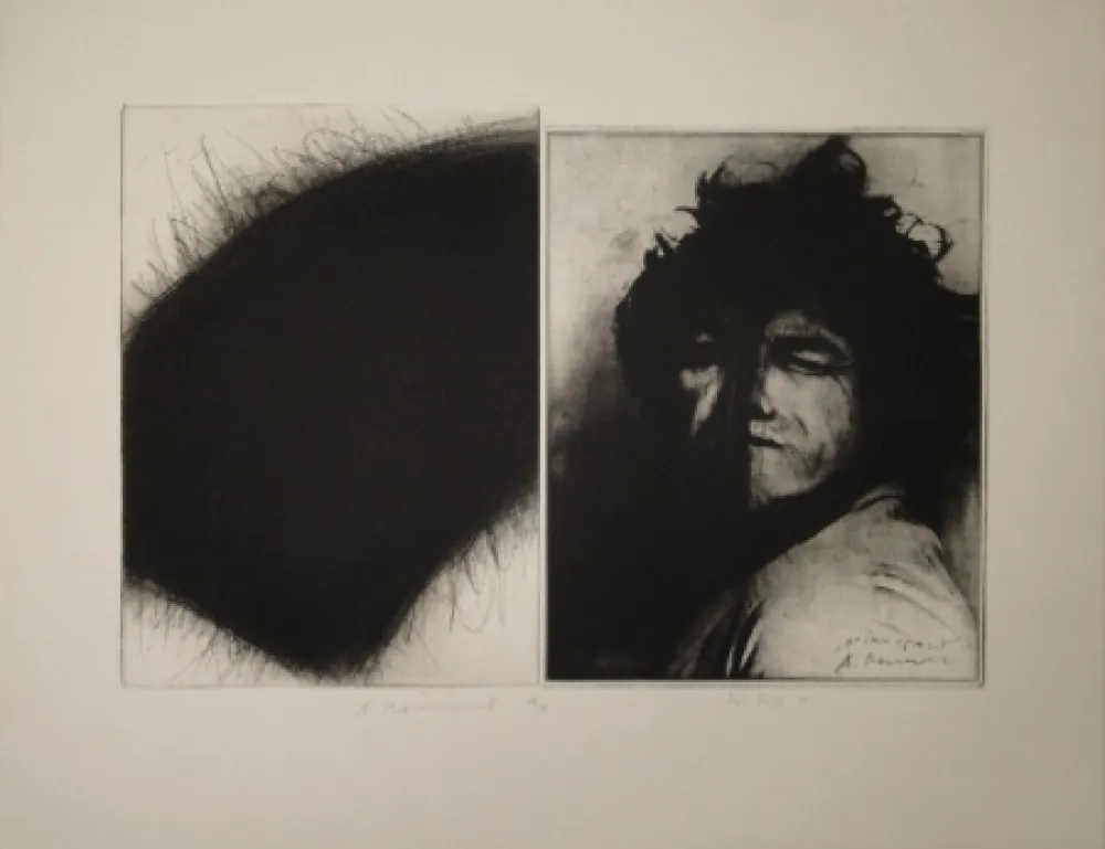 Incisione Roth - Doppelporträt oder Stirnspalt