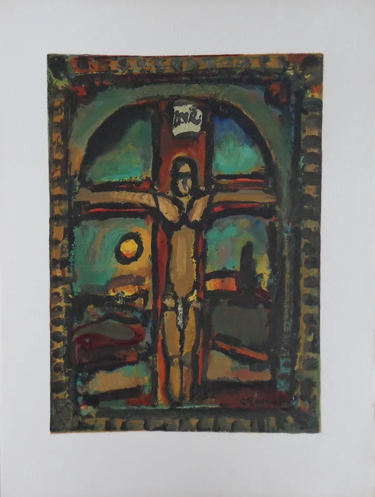 Incisione Su Legno Rouault - Crucifixion