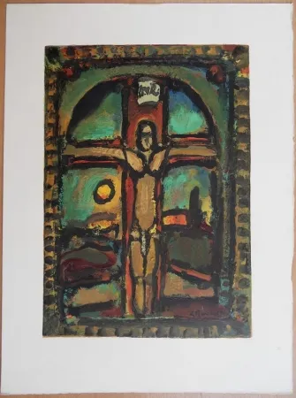 Incisione Su Legno Rouault - Crucifixion