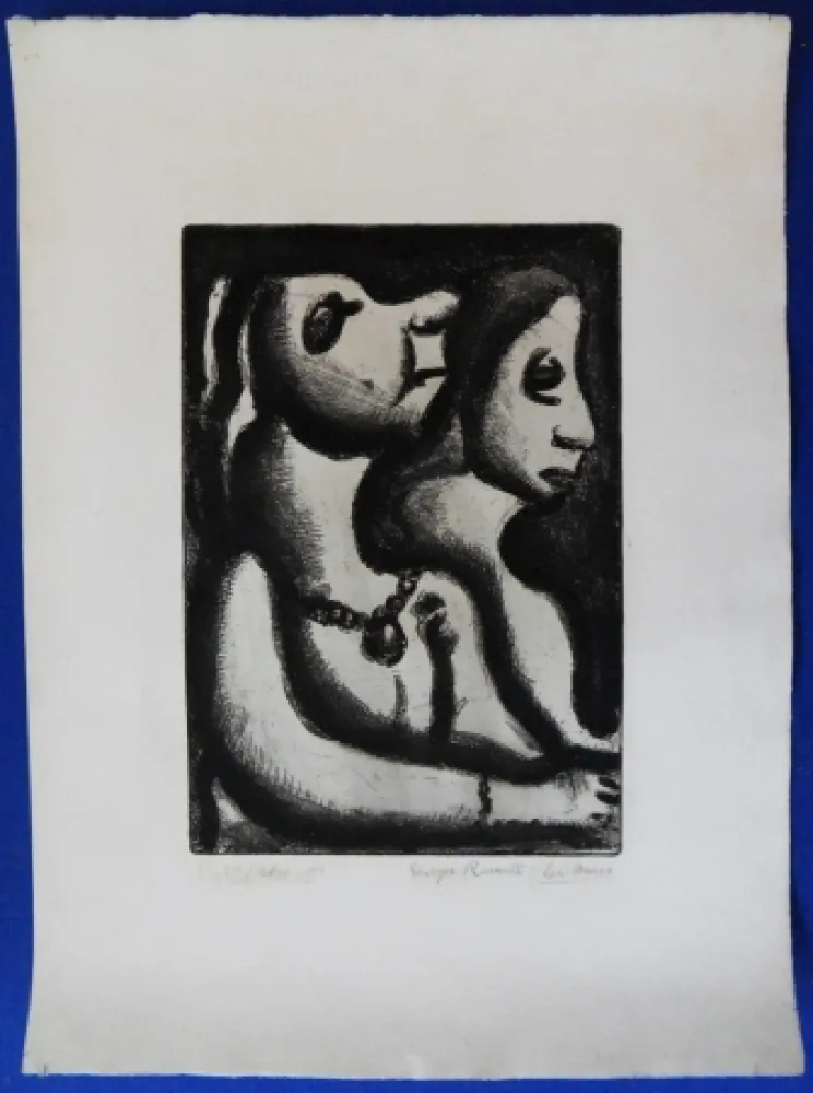 Incisione Rouault - Deux femmes