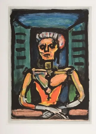 Acquatinta Rouault - Fière, autant qu' un vivant, da sa noble stature...