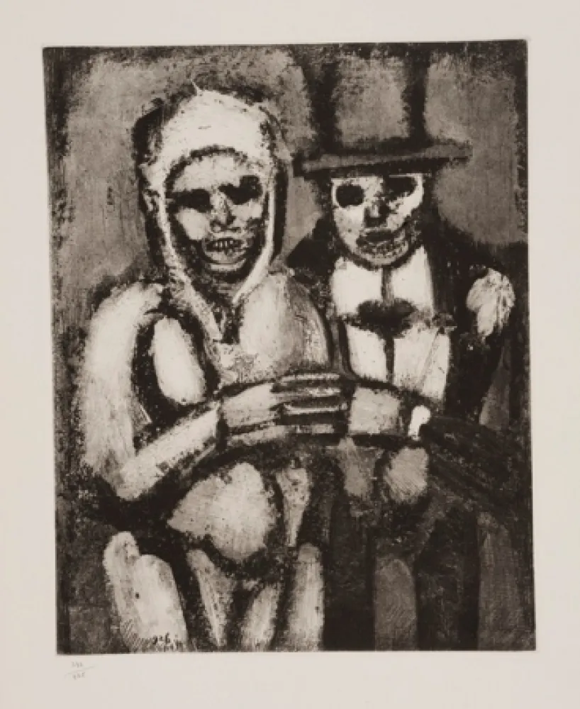 Acquatinta Rouault - Les deux bonnes soeurs