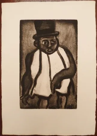 Incisione Rouault - L'homme à l'écharpe
