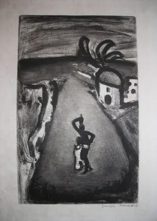 Acquaforte Rouault - Paysage Tropical