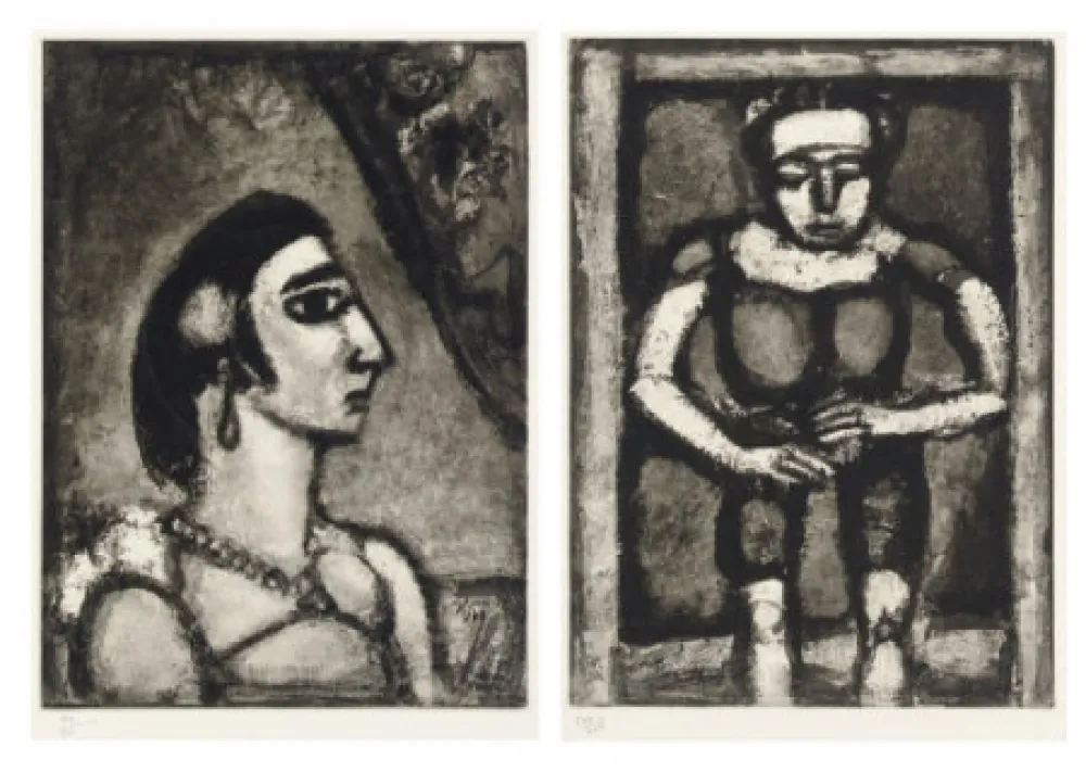 Acquaforte E Acquatinta Rouault - Quatorze planches gravées pour Les fleurs du mal