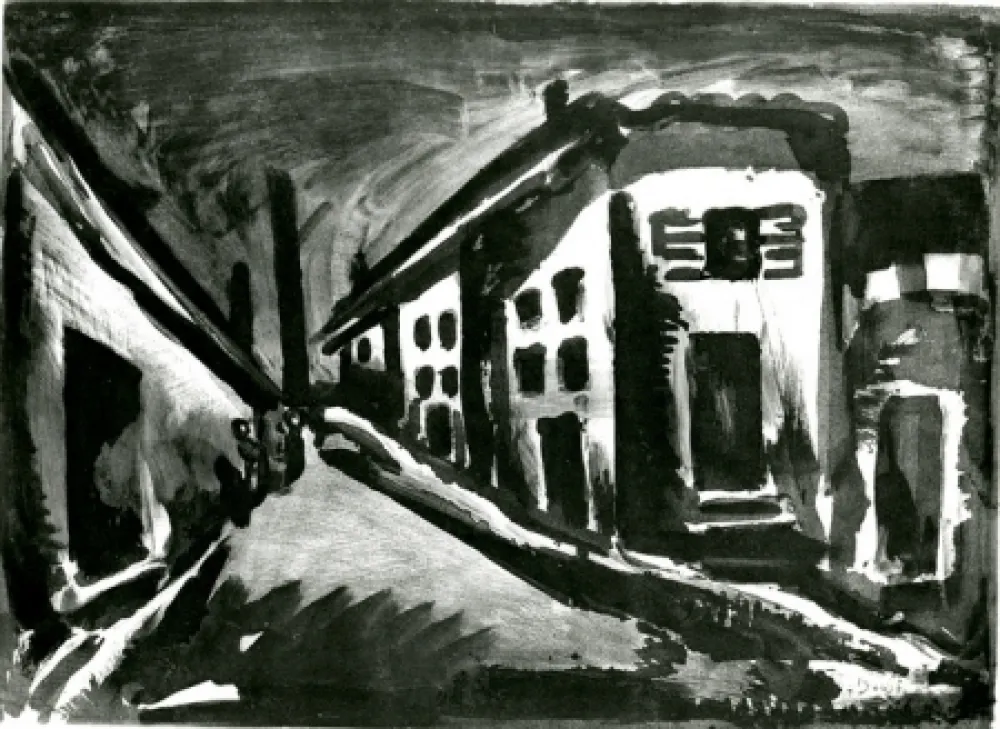 Acquatinta Rouault - Rue des Solitaires
