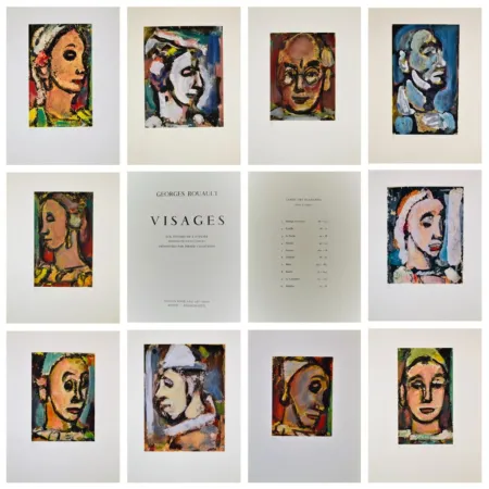 Litografia Rouault - Visages Portfolio