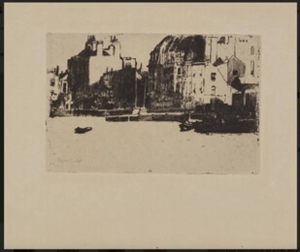 Acquaforte Roussel - Chelsea Palaces (black-and-white version)