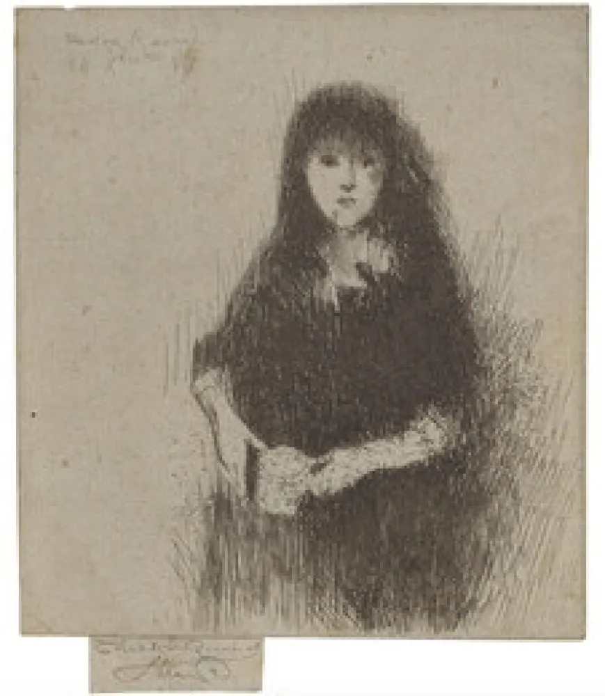 Acquaforte Roussel - Portrait of a Little Spanish Girl