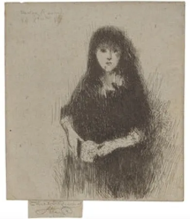 Acquaforte Roussel - Portrait of a Little Spanish Girl