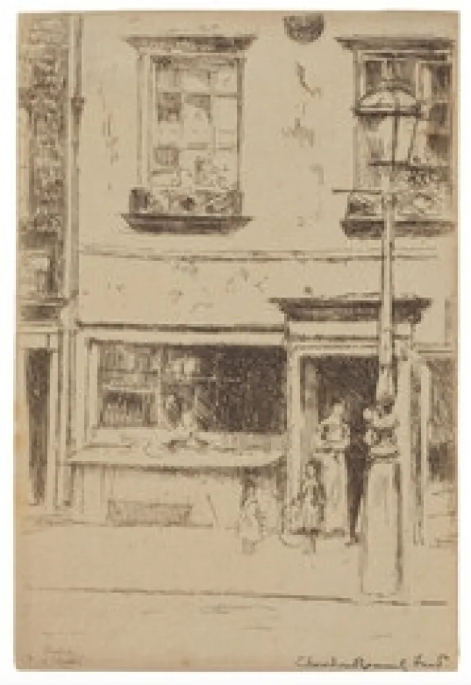 Acquaforte Roussel - The Little Fish Shop, Chelsea Embankment (Maunder's Fish Shop)