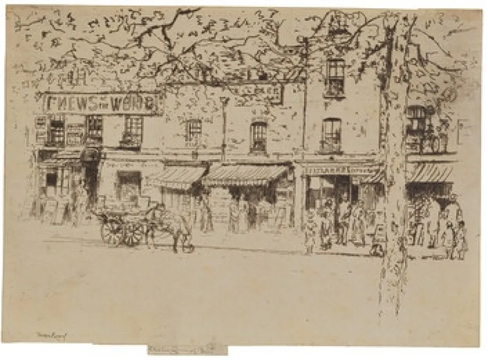 Acquaforte Roussel - The Street, Chelsea Embankment