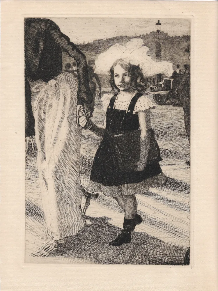 Incisione Roux - L'enfant et la mort