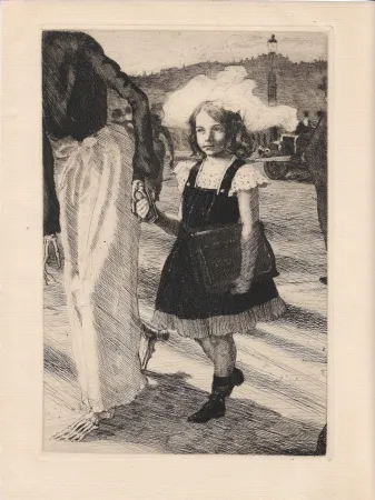 Incisione Roux - L'enfant et la mort