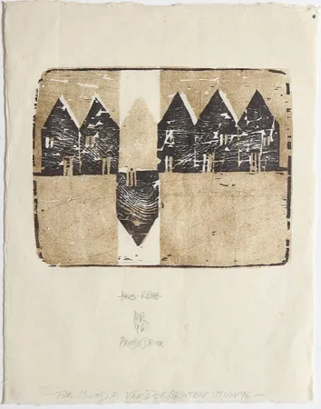 Incisione Su Legno Rüngeler - Haus - Reihe