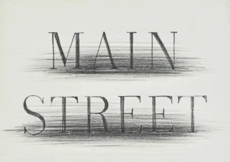 Litografia Ruscha - Main Street