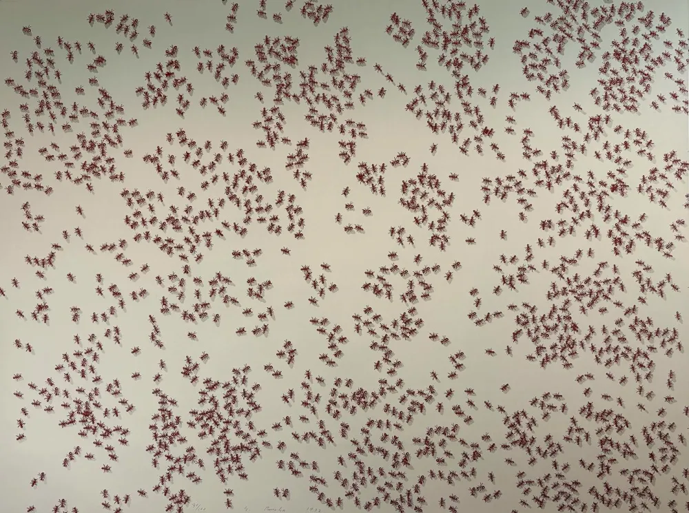 Serigrafia Ruscha - Red Ants from the Insects Portfolio