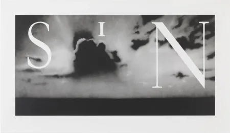 Litografia Ruscha - Sin - Without