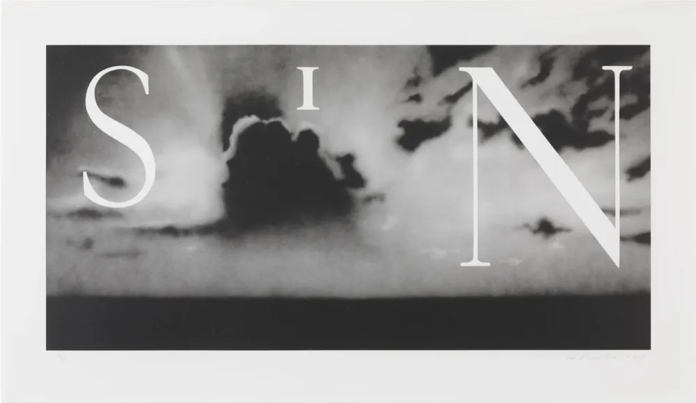 Litografia Ruscha - Sin - Without