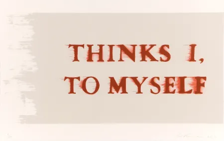 Litografia Ruscha - Thinks I, To Myself 