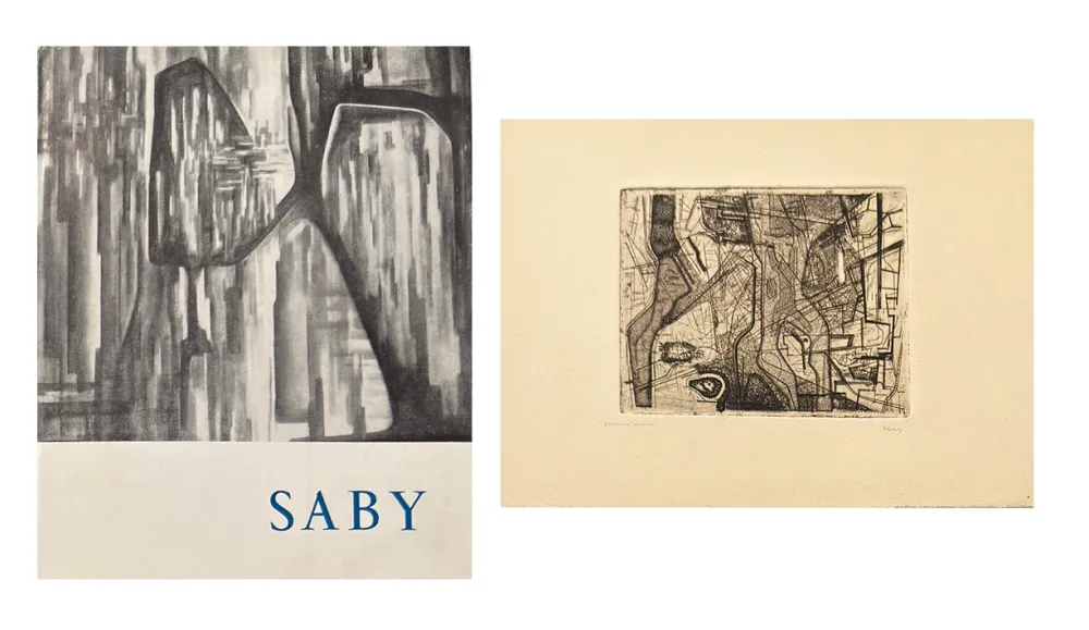 Libro Illustrato Saby - Catalogue avec gravure originale signée