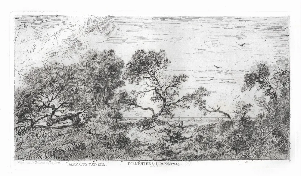 Incisione Saint-Etienne (De) - Souvenir des Îles Baléares. Formentera.