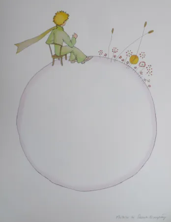 Litografia Saint-Exupéry - Le coucher de soleil