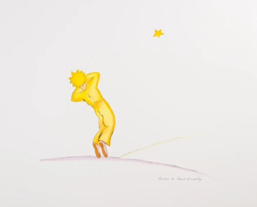 Litografia Saint-Exupéry - Le Petit Prince endormi
