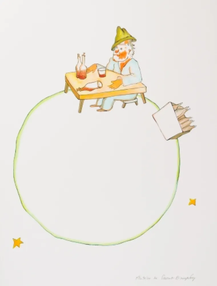 Litografia Saint-Exupéry - L'ivrogne