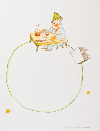 Litografia Saint-Exupéry - L'ivrogne