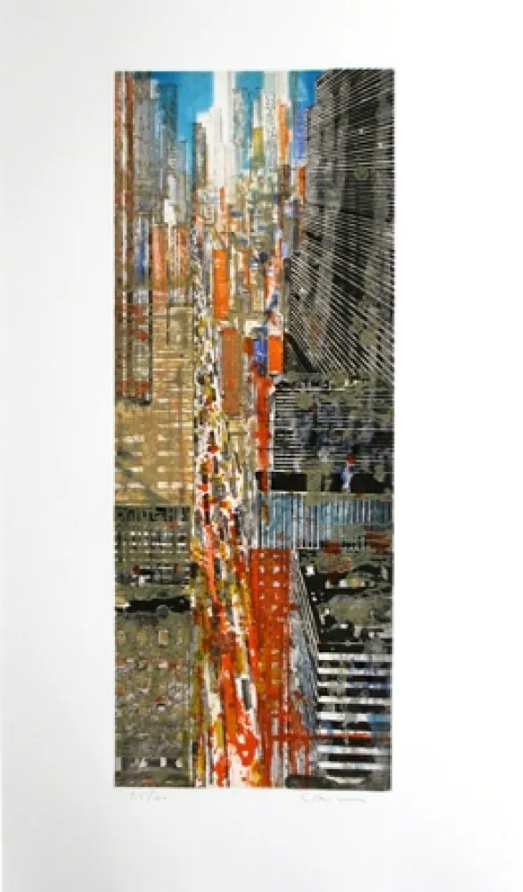 Acquaforte E Acquatinta Salzmann - New York 5ème Avenue.