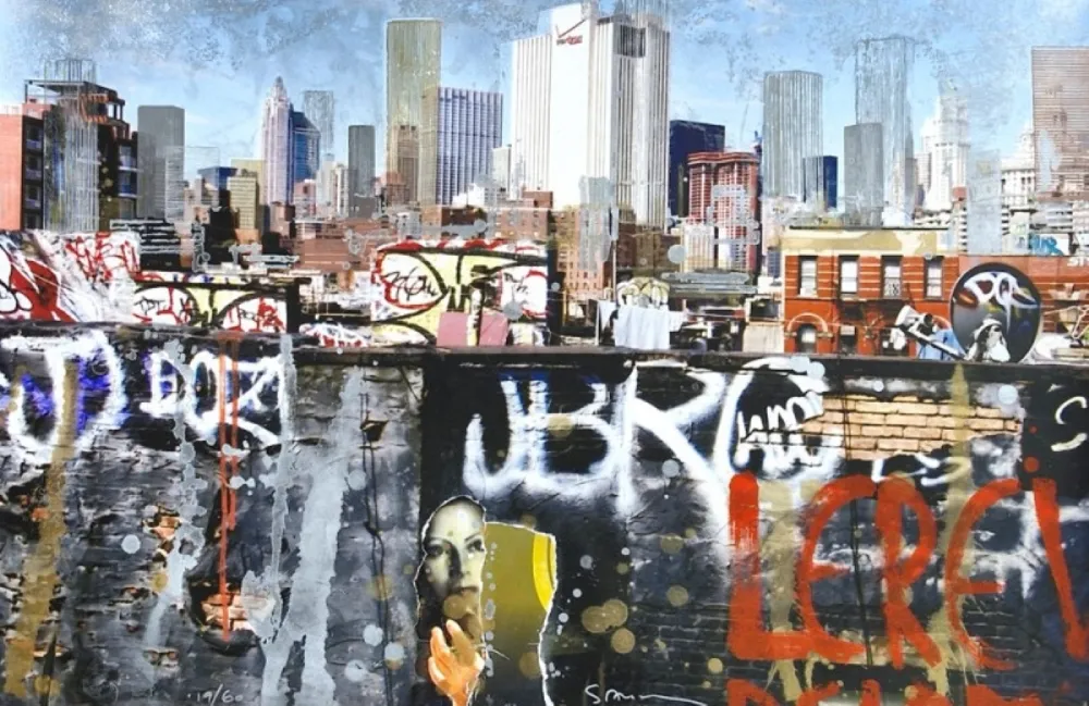 Incisione Salzmann - New York Le rêve