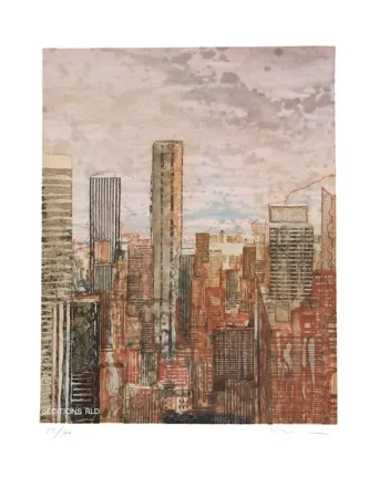 Incisione Salzmann - New York Rose