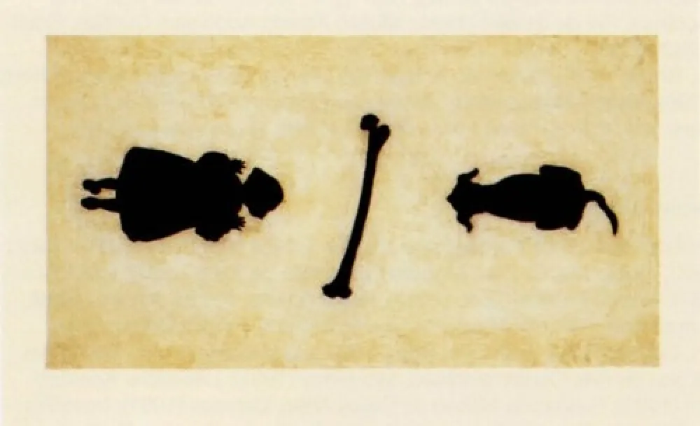 Incisione Santibañez - La niña y el perro