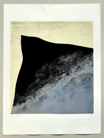 Litografia Santomaso - Angelo verso l'ovest