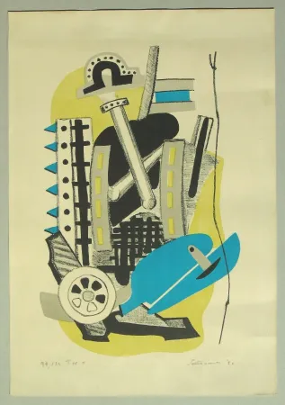 Litografia Santomaso - Composizione (c)