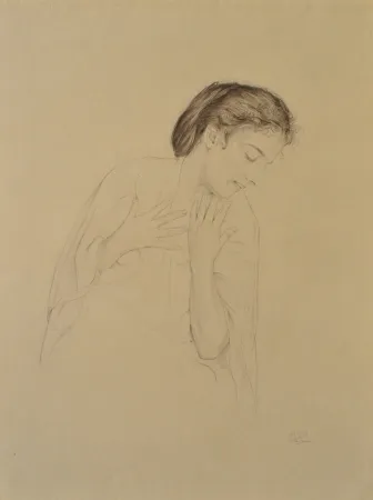 Incisione Sauer - Femme de profil