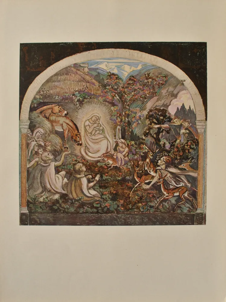 Incisione Sauer - L'adoration des Bergers