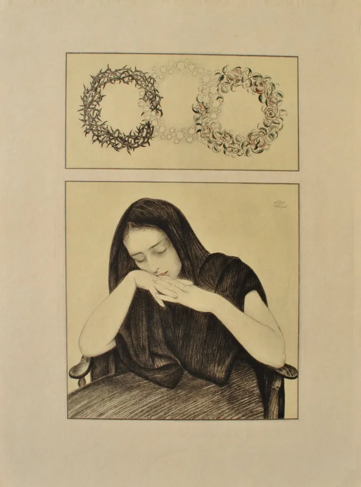 Incisione Sauer - Le repos