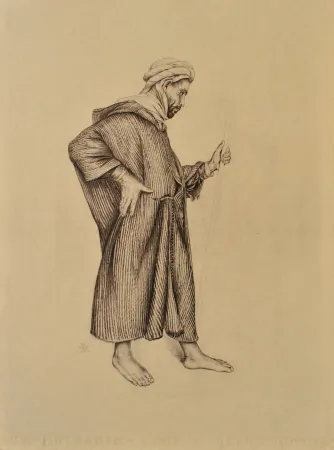 Incisione Sauer - Le voyageur du désert