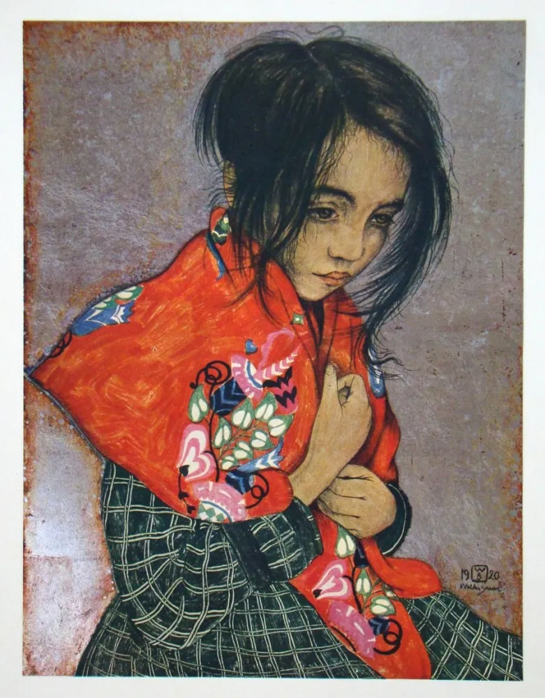 Incisione Sauer - Portrait d'enfant