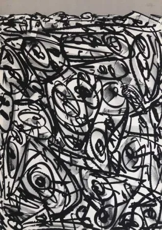 Litografia Saura - Antonio Saura