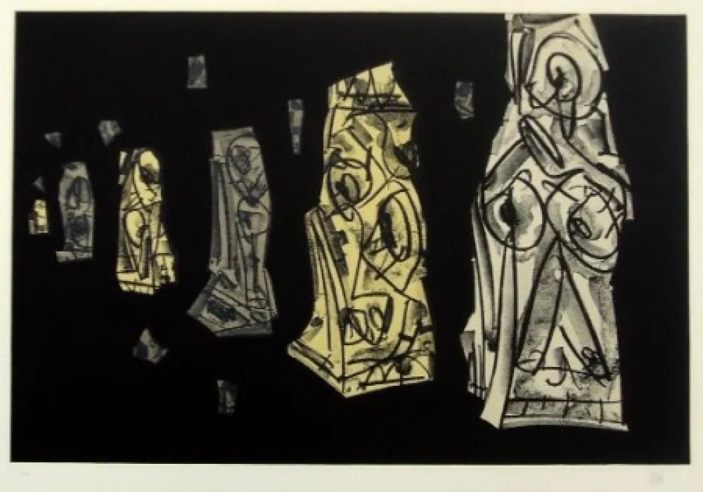 Litografia Saura - Antonio Saura