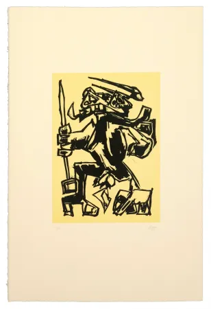 Linoincisione Saura - Como el toro, he nacido Para el luto...