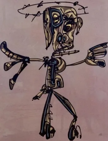 Litografia Saura - Crucifixión