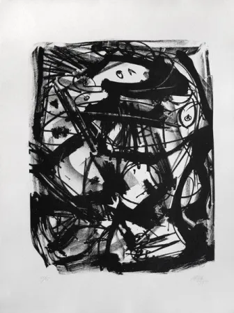 Litografia Saura - Dama II (primer grabado)