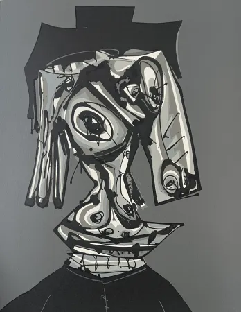 Litografia Saura - Dora Maar Visitada III -  Atelier Clot, Bramsen & Co
