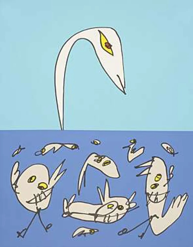 Litografia Saura - El patito feo